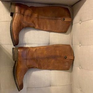 FRYE Genuine Leather Light Cognac Tall Boots (3471374)